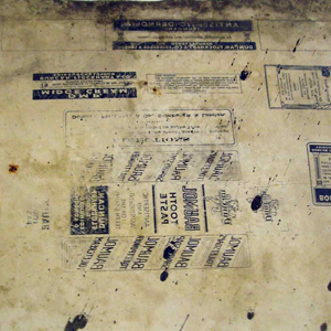 Surface of the old lithographic stone